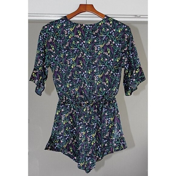 NEW w/o Tags - Victoria's Secret Satin Romper - Tie Waist, Dark Floral, Small - Picture 13 of 13